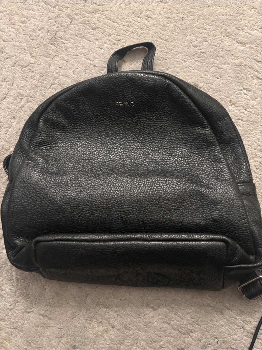 Firmino Italian Leather Backpack Black